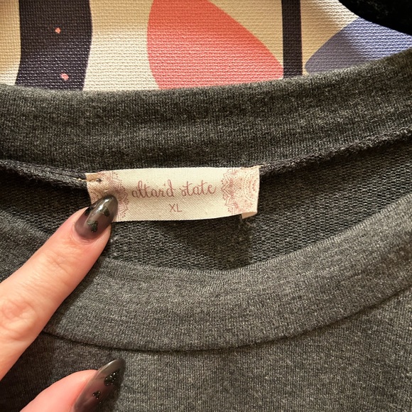 Charcoal Altar'd State Tiger Graphic Crop Long Sleeve - Picture 5 of 6